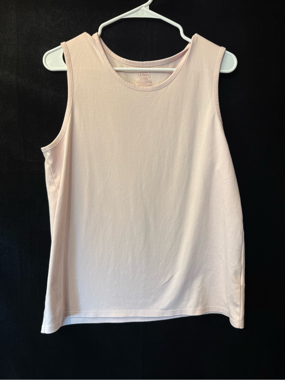 L.L.Bean Womens XL Tank Top Pink Supima Cotton Sleeveless Shirt Casual Basic